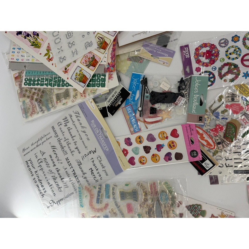3 Lb Mixed Sticker Lot Scrapbooking Planner Alphabet Holiday Animals Crafts - Picture 7 of 10